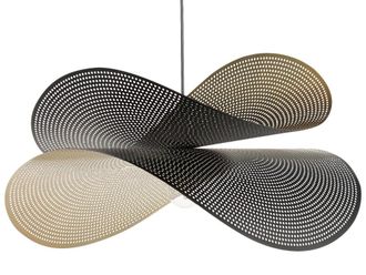 Beliani L&aacute;mpara colgante metal dorado