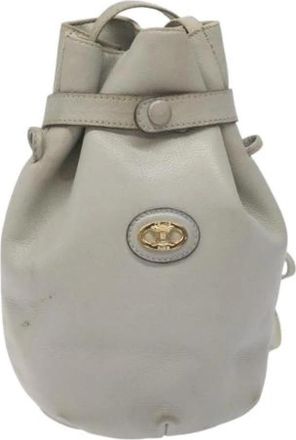Celine Pre-owned Leather celine-bags - Dames - Vintage Tas - Grijs - ONE Size - Leer - Vintage