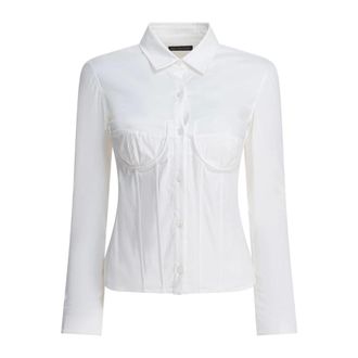 Balenciaga Corsetoverhemd - Dames - Blouses & Shirts - Wit - Maat: XS Katoen
