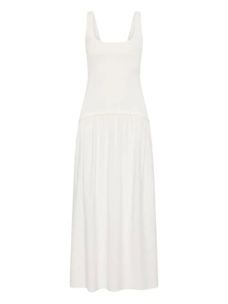 Rebecca Vallance kristen midi square neck dress - women - Viscose/Nylon - L - White