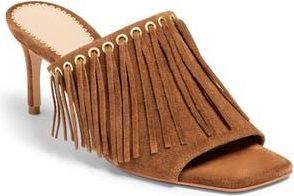 Cinq &agrave; Sept Sabrina Fringe Slide Sandal in Golden Sienna at Nordstrom Rack, Size 7.5Us / 37.5Eu