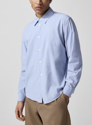 Our Legacy Mens Beyond powder blue poplin shirt