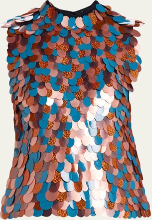 Dries Van Noten Carmasa Sequined Sleeveless Top