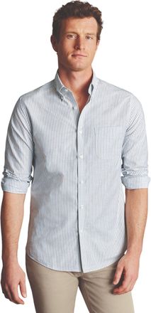 CHARLES TYRWHITT Mens Slim Fit Button-Down Collar Non-Iron Stretch Stripe Oxford Shirt