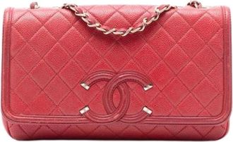 Chanel Pre-owned Vintage Schoudertas - Dames - Vintage Schoudertas - Rood - ONE Size - Leer - Vintage