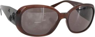 Chanel Pre-owned Accessories, female, Brown, Size: ONE SIZE Pre-owned Plastic Sunglasses