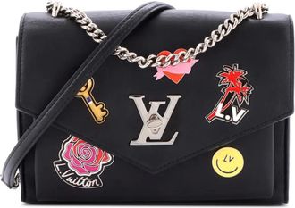 Louis Vuitton Mylockme Handbag Limited Edition Pin Embellished Leather BB shoulder bag - Zwart