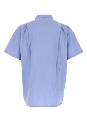 Nanam&iacute;ca Unisex Powder Light-Blue Cotton Blend Oversize Shirt Sax Exterior: Polyester Camicie