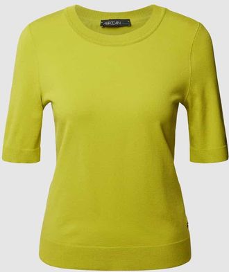 Marc Cain Strickshirt mit Label-Applikation Modell ADDITIONS in Apfel, Gr&ouml;&szlig;e 34