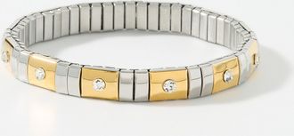 Simons Womens Two-tone watchband-style bracelet