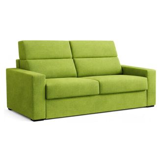 Dmora Sof&aacute; Cama 2 Plazas None, Desenfundable, Almacenaje Hecho En Italia, Apertura Abatible, 180x95 Cm Verde