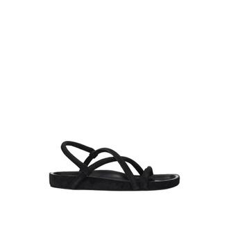 Isabel Marant Isabel Marant, Flat Sandals, male, Black, Size: 8 US Vintage Suede Open Toe Sandal