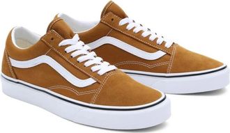 Vans Mens Vans Old Skool VN0005UF1M7 Sneakers Golden Brown Suede Skateboard Shoes