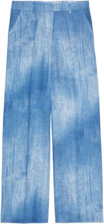 Ermanno Scervino High-Waisted Wide-Leg Trousers With Washed Denim Effect