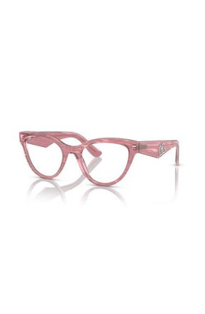Dolce & Gabbana 52mm Butterfly optical glasses in Pink at Nordstrom