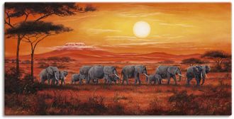 Artland Leinwandbild »Elefantenherde« Wildtiere 1 Stk. tlg. als Leinwandbild, Poster, Wandaufkleber in verschied. Grössen