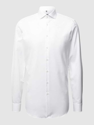 Jake*s Regular Fit Businesshemd aus Twill in Weiss, Größe 37/38
