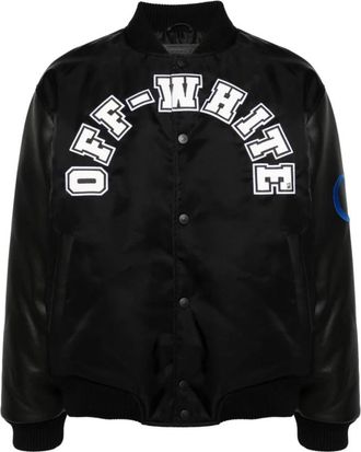 Off-white Baseball Over Varsity Jas - Heren - Bomber jackets - Zwart - L - Jassen