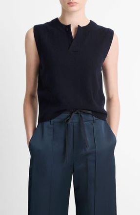 Vince Henley Wool Blend Sweater Tank in Coastal at Nordstrom Rack, Size Xx-Small