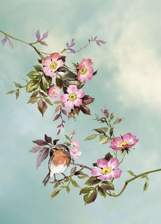 Komar Bild »Salutations du Matin« Natur 1 Stk. tlg. Wandbild zur Dekoration - ohne Rahmen