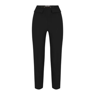 Elisabetta Franchi Dames, Broeken, Zwart, Maat: M Poliester