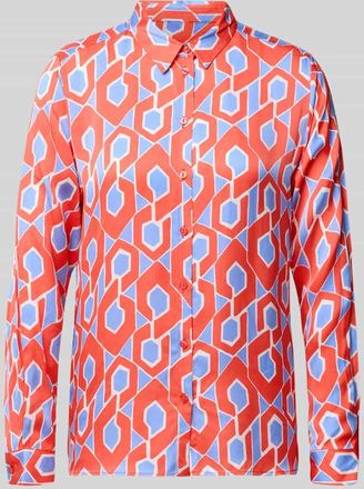 Milano Milano Italy Slim Fit Hemdbluse aus reiner Viskose in Rot, Gr&ouml;&szlig;e 36