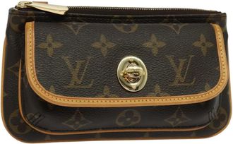 Louis Vuitton Tikal Wristlet Pochette Monogram Canvas Brown Canvas Bag (Pre-Owned)