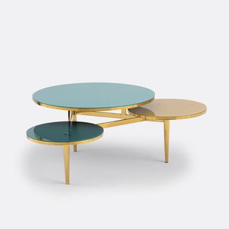 La Redoute Interieurs Salontafel met 3 tafelbladen in gehard glas Ruben