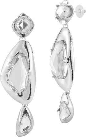 Sphera Milano Silver-Plated Cz Earrings