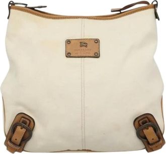Burberry Pre-owned Shoulder Bags, female, White, Size: ONE SIZE Pre-owned Blue label shoulder bag