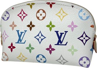 Louis Vuitton Blanc White Monogram Multicolore Pochette Pouch (Pre-Owned)