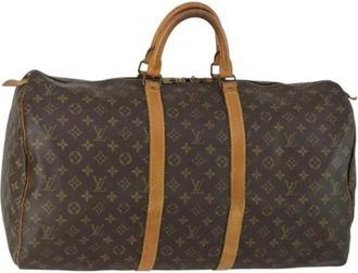 Louis Vuitton Pre-owned Weekend Bags, female, Brown, Size: ONE SIZE Pre-owned Canvas Travel Bag