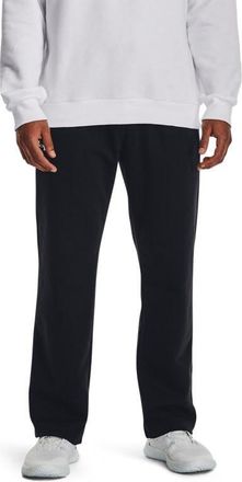 Under Armour Mens Rival Fleece-Hose Trouser, (001) Black/White, S