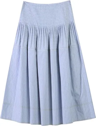 Paul Smith Midi Skirts, female, Blue, Size: XS Gonna Lunga Righe Rich Cotton