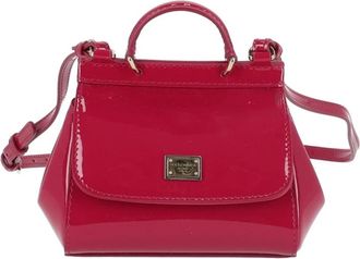 Dolce & Gabbana Borsa a spalla Lock - Dames - Handtassen - Rood - ONE Size - Katoen - Tassen