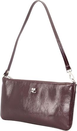 Courr&egrave;ges Womens Ac Shoulder Bag Burgundy Calfskin
