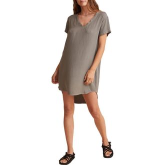 Bella Dahl V-Neck T-Shirt Dress in Soft Army at Nordstrom, Size X-Large