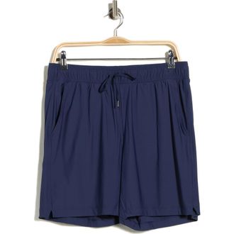 90 Degree by Reflex Madras Power 7-Inch Shorts in Naval Blue at Nordstrom Rack, Size Xx-Large