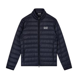 Emporio Armani Down Jackets, male, Blue, Size: XL Core Identity Packable Down Jacket