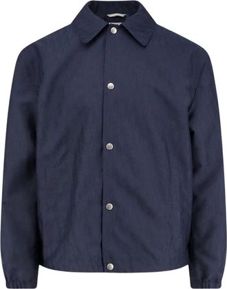Dior Oblique Coach Jacket - Heren - Zomerjassen - Blauw - M - Leer - Jassen