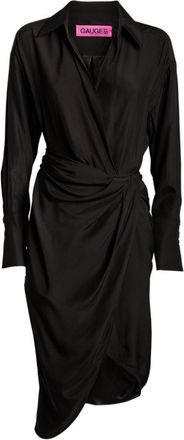 Gauge81 Black Silk Puno Shirt Dress Size S