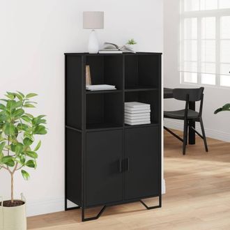 Berkfield Home Highboard Black 79.5x35.5x137.5 cm Engineered wood