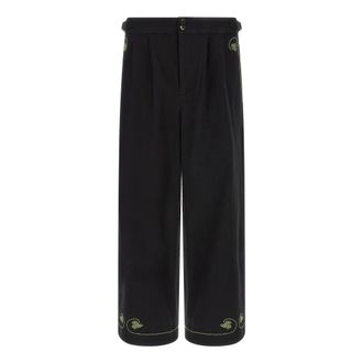 Bode Lucky Draw Trousers - male - Bode - Wide Trousers - Black - W32 - Trousers