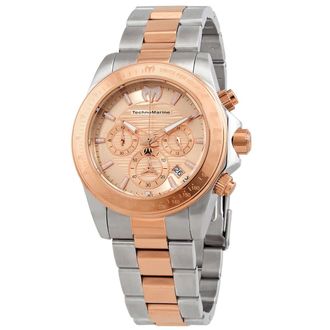 Technomarine Manta Ray Chronograph Quartz Rose Gold Dial Mens Watch TM-219007