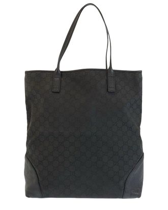 Gucci Black Gg Canvas & Leather Tote (Authentic Pre-Loved)