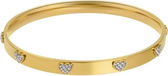 Adornia Water Resistant Pavé Heart Station Bracelet in Gold at Nordstrom Rack