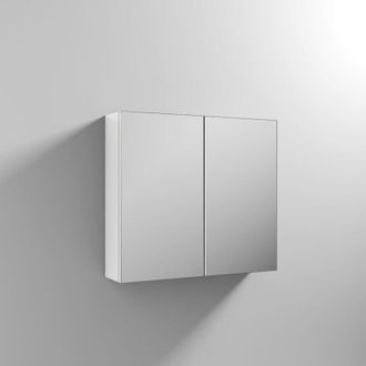 Nuie Nuie Athena Mirrored Cabinet (50/50) 800mm Wide - Gloss White