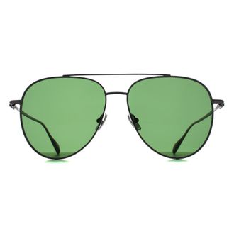 Ferragamo Aviator Mens Light Ruthenium Green SF308S - Grey Metal - One Size