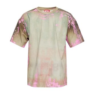 Diesel Tops, Heren, Veelkleurig, L, Katoen, T-Filmy-Sho T-Shirt