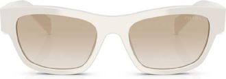 Prada Neutral Gradient Light Grey Rectangular Ladies Sunglasses PR B09S 26A80M 54